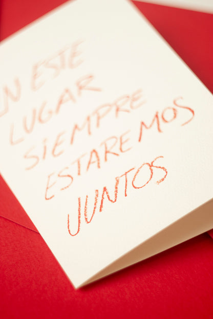 Tarjeta "En este lugar"