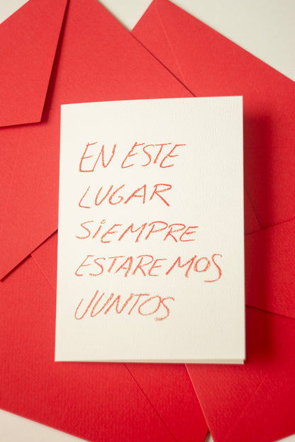 Tarjeta "En este lugar"