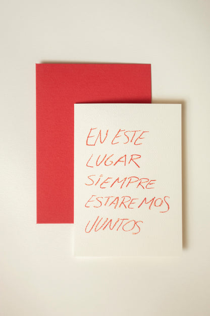 Tarjeta "En este lugar"